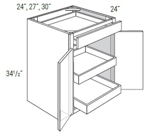 JSI Cabinetry Dover Kitchen Cabinet - B24BSCRT-KD