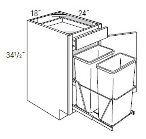 JSI Cabinetry Dover Kitchen Cabinet - B18TR-KD