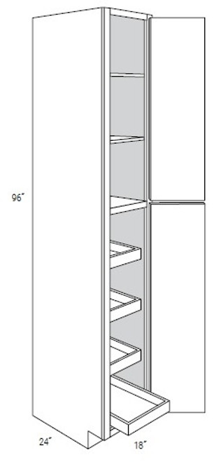 JSI Cabinetry Dover Kitchen Cabinet - WP1896SCRT-KD