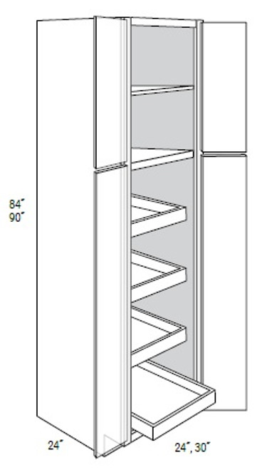 JSI Cabinetry Dover Kitchen Cabinet - WP2484BSCRT-KD