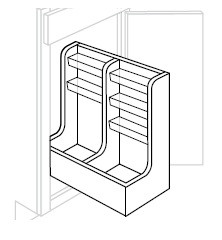 JSI Cabinetry Dover Bath Cabinet - SFTLVPULL-KD