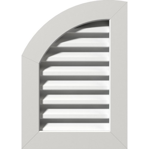 Ekena Millwork Gable Vent - Primed Polyurethane - GVPQL09X1801FUN