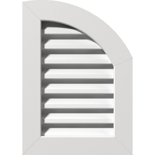 Ekena Millwork Gable Vent - Primed Polyurethane - GVPQR09X2401FUN