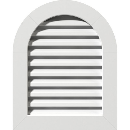 Ekena Millwork Gable Vent - Primed Polyurethane - GVPRT16X2001FUN