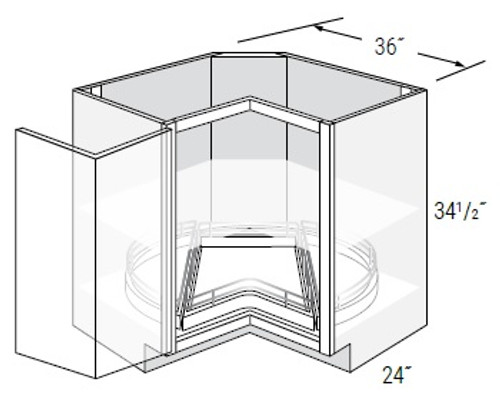 JSI Cabinetry Essex Kitchen Cabinet - LS36DR-BOTTOM-KE