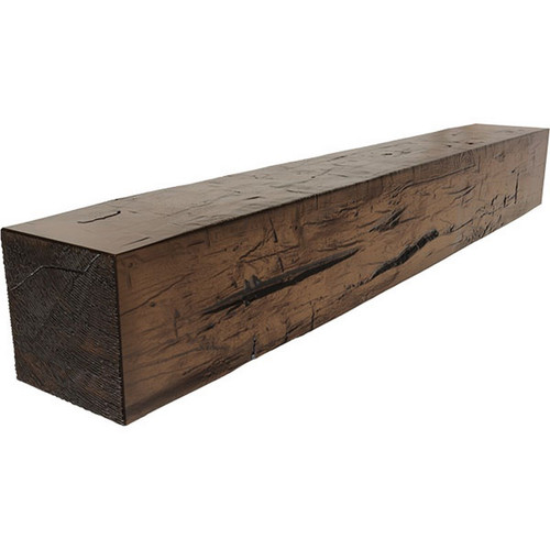 Ekena Millwork Faux Wood Mantel - Primed Polyurethane - MANUHH08X10X48BD