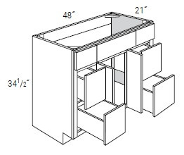 JSI Cabinetry Essex Bath Cabinet V4821D -KE