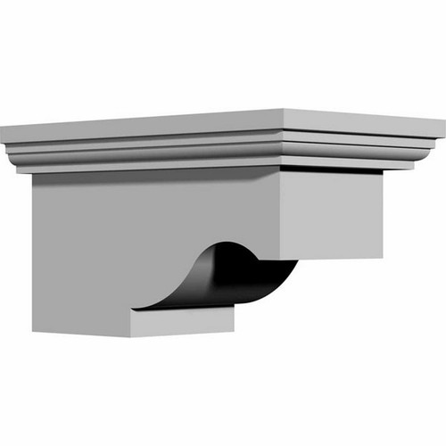 Ekena Millwork Bracket - Primed Polyurethane - BKT07X04X04LA