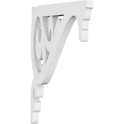 Ekena Millwork Carrillo Bracket - Primed Polyurethane - BKTP01X05X08CI