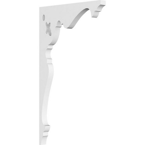 Ekena Millwork Heath Bracket - Primed Polyurethane - BKTP01X07X12HE