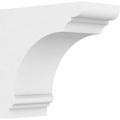 Ekena Millwork Standard Hughes Bracket - Primed Polyurethane - BKTP04X07X07HUG