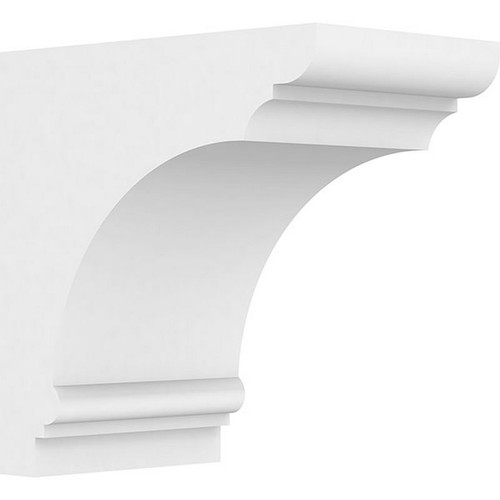 Ekena Millwork Standard Hughes Bracket - Primed Polyurethane - BKTP05X08X08HUG