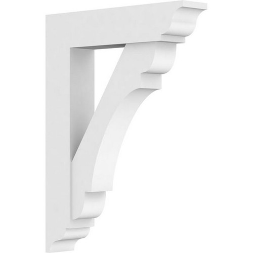 Ekena Millwork Standard Olympic Bracket with Traditional Ends - Primed Polyurethane - BKTP03X18X24OLY01