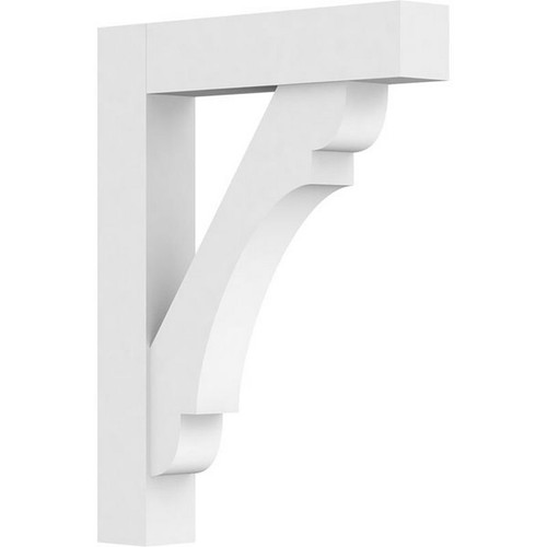 Ekena Millwork Standard Olympic Bracket with Block Ends - Primed Polyurethane - BKTP03X20X26OLY05