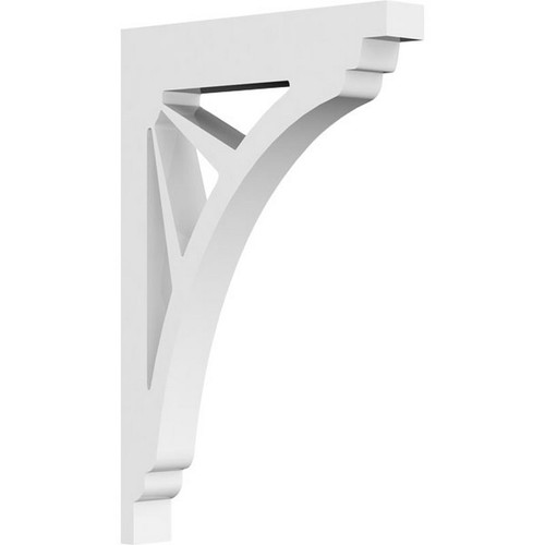 Ekena Millwork Stanford Bracket - Primed Polyurethane - BKTP01X04X06ST