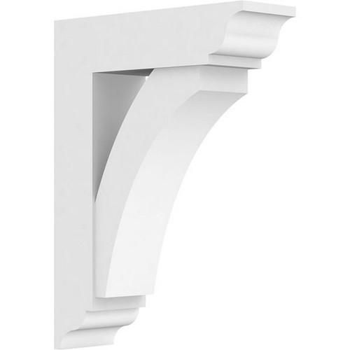 Ekena Millwork Standard Thorton Bracket with Traditional Ends - Primed Polyurethane - BKTP05X18X24THR01