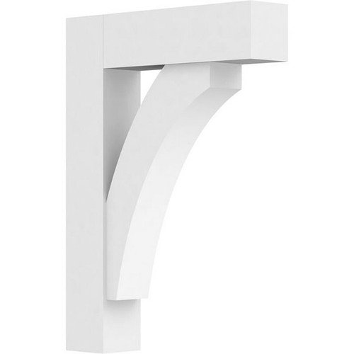 Ekena Millwork Standard Thorton Bracket with Block Ends - Primed Polyurethane - BKTP03X16X22THR05