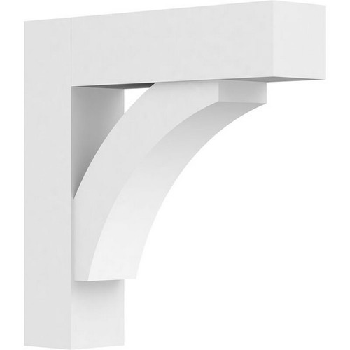 Ekena Millwork Standard Thorton Bracket with Block Ends - Primed Polyurethane - BKTP05X24X24THR05