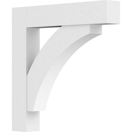 Ekena Millwork Standard Thorton Bracket with Block Ends - Primed Polyurethane - BKTP05X36X36THR05