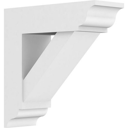 Ekena Millwork Standard Traditional Bracket with Traditional Ends - Primed Polyurethane - BKTP05X16X16TRA01