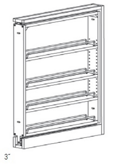 JSI Cabinetry Dover Castle Kitchen Cabinet - BF3PULL-SFTCLOSE-KDC