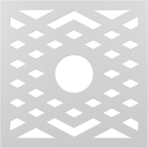 Ekena Millwork Chevron Ceiling Medallion - Primed Polyurethane - CMPP22CH