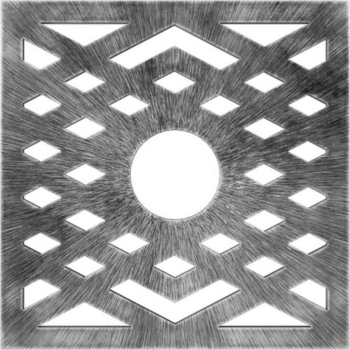 Ekena Millwork Chevron Ceiling Medallion - Primed Polyurethane - CMPP24CHASV