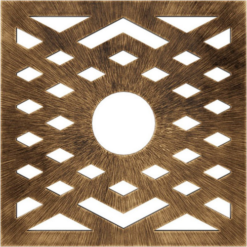 Ekena Millwork Chevron Ceiling Medallion - Primed Polyurethane - CMPP30CHABZ