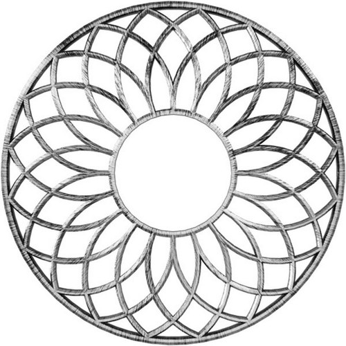 Ekena Millwork Cannes Ceiling Medallion - Primed Polyurethane - CMPP34CNAPW