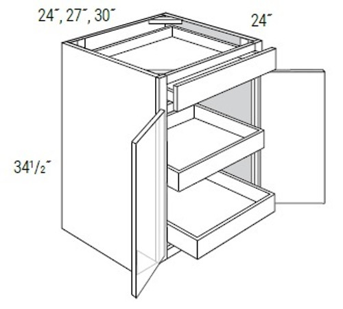 JSI Cabinetry Dover Lunar Kitchen Cabinet - B30BSCRT-KDL