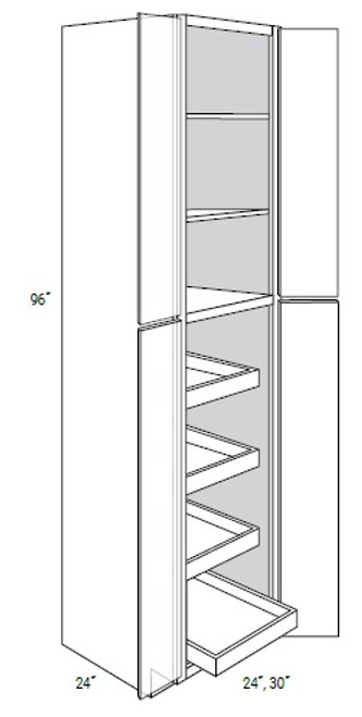 JSI Cabinetry Dover Lunar Kitchen Cabinet - WP2496BSCRT-KDL