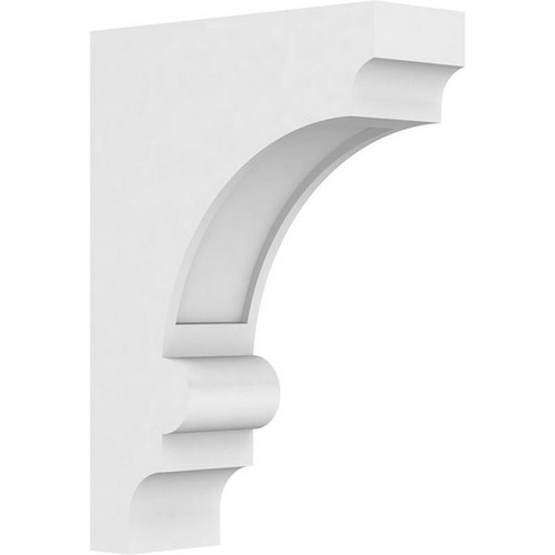 Ekena Millwork Standard Diane Corbel - Primed Polyurethane - CORP03X10X14DIA