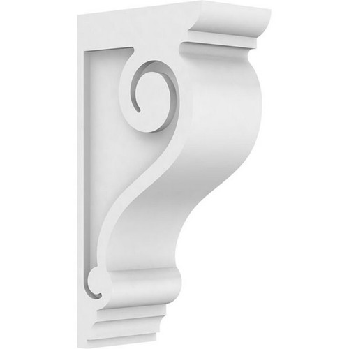 Ekena Millwork Standard Scroll Corbel - Primed Polyurethane - CORP03X07X14SCR