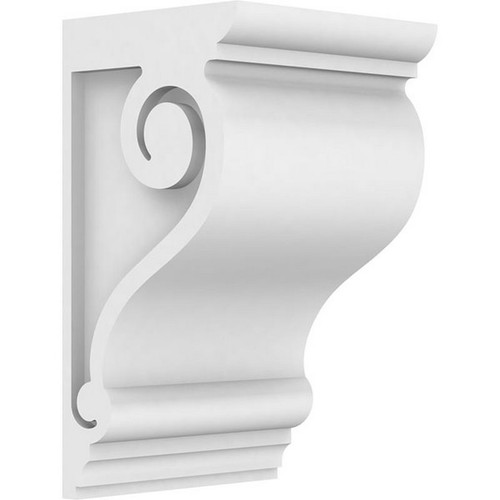 Ekena Millwork Standard Scroll Corbel - Primed Polyurethane - CORP05X05X10SCR