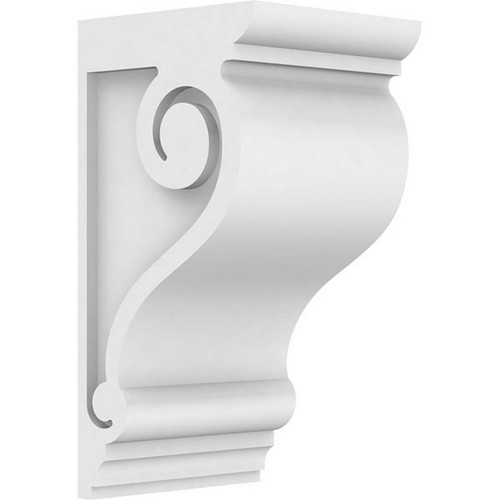 Ekena Millwork Standard Scroll Corbel - Primed Polyurethane - CORP05X06X12SCR