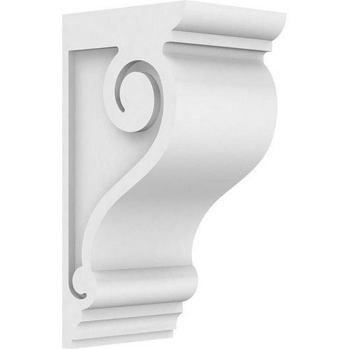 Ekena Millwork Standard Scroll Corbel - Primed Polyurethane - CORP05X07X14SCR