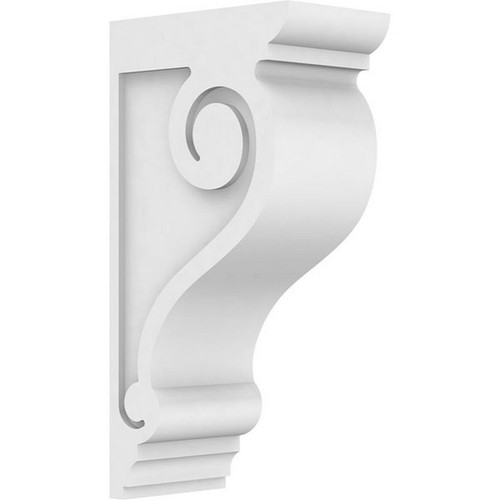 Ekena Millwork Standard Scroll Corbel - Primed Polyurethane - CORP05X10X20SCR