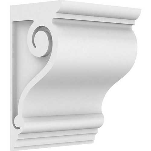 Ekena Millwork Standard Scroll Corbel - Primed Polyurethane - CORP07X05X10SCR