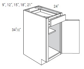 JSI Cabinetry Norwich Slab Kitchen Cabinet - BF09-VNS