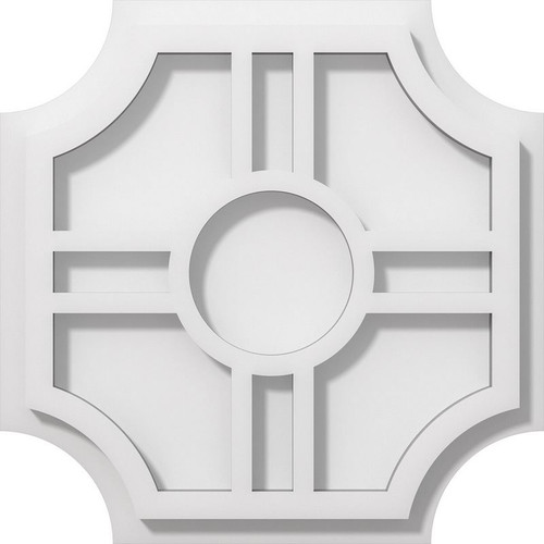 Ekena Millwork Axel Ceiling Medallion - Primed Polyurethaneurethane - CMP10HS