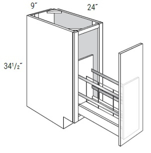 JSI Cabinetry Norwich Slab Kitchen Cabinet - BF09TRAYDIVPO-VNS