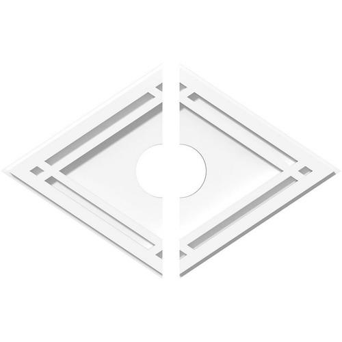 Ekena Millwork Axel Ceiling Medallion - Primed Polyurethaneurethane - CMP18X12DD2-03000