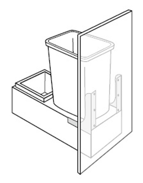 JSI Cabinetry Norwich Slab Kitchen Cabinet - SFTTRASHPO15-VNS