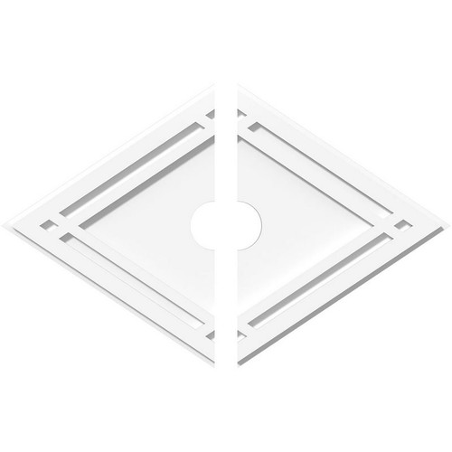 Ekena Millwork Axel Ceiling Medallion - Primed Polyurethaneurethane - CMP26X17DD2-03000