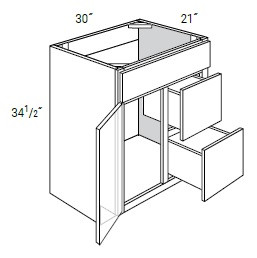 JSI Cabinetry Norwich Slab Bath Cabinet V3021D L-VNS
