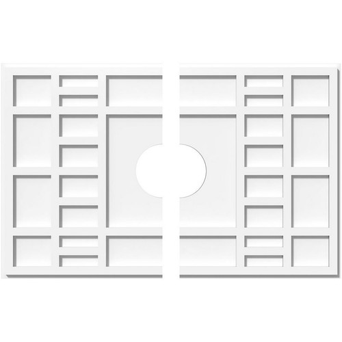 Ekena Millwork Axel Ceiling Medallion - Primed Polyurethaneurethane - CMP30X20BX2-05000