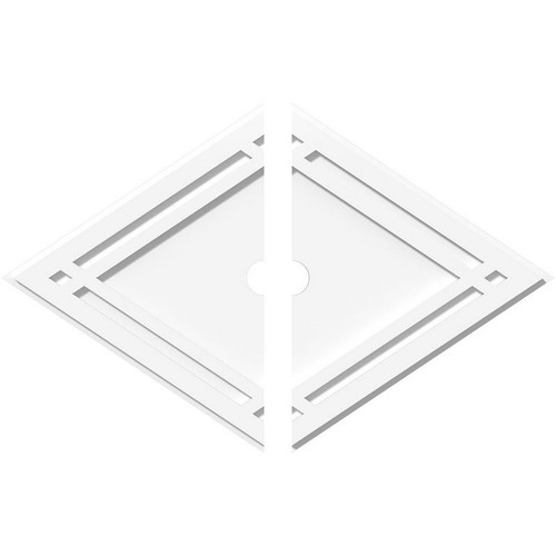 Ekena Millwork Axel Ceiling Medallion - Primed Polyurethaneurethane - CMP30X20DD2-02000
