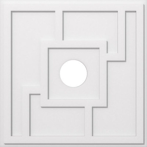 Ekena Millwork Axel Ceiling Medallion - Primed Polyurethaneurethane - CMP32KX-06000