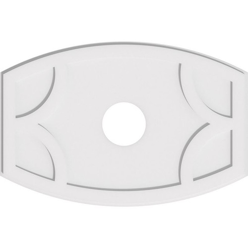 Ekena Millwork Axel Ceiling Medallion - Primed Polyurethaneurethane - CMP34X22KY-06000