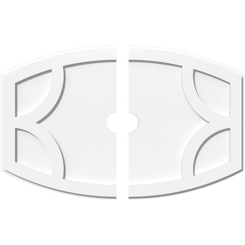 Ekena Millwork Axel Ceiling Medallion - Primed Polyurethaneurethane - CMP34X22KY2-03000
